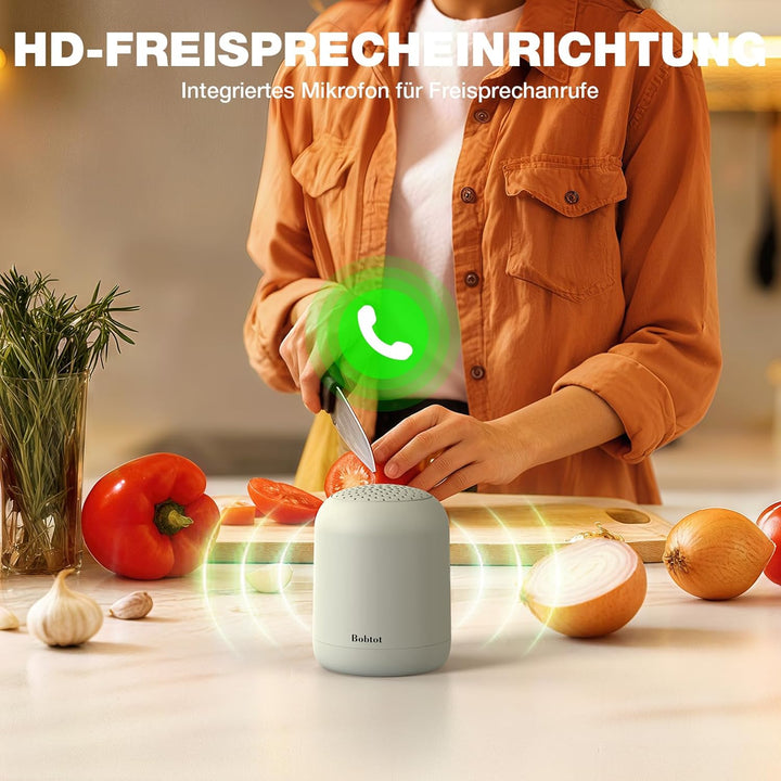 Bobtot Tragbarer Bluetooth Lautsprecher, kabellos, wasserdicht klein, mit 24 Stunden Akkulaufzeit, l