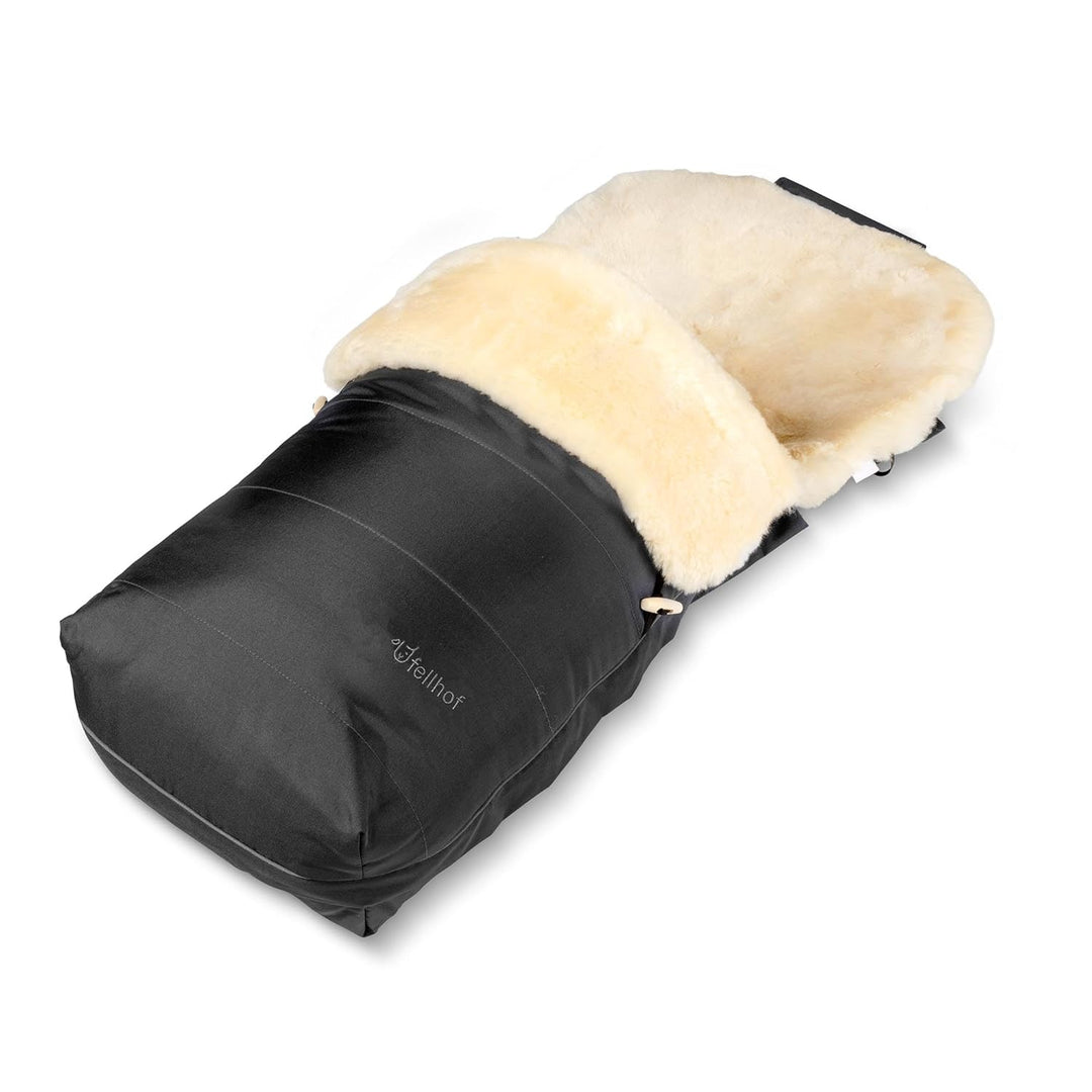 Fellhof 109403 Lammfell-Fusssack Garmisch, Oeko-TEX® Standard 100 Zertifiziert, 45x97 cm, Wind- und