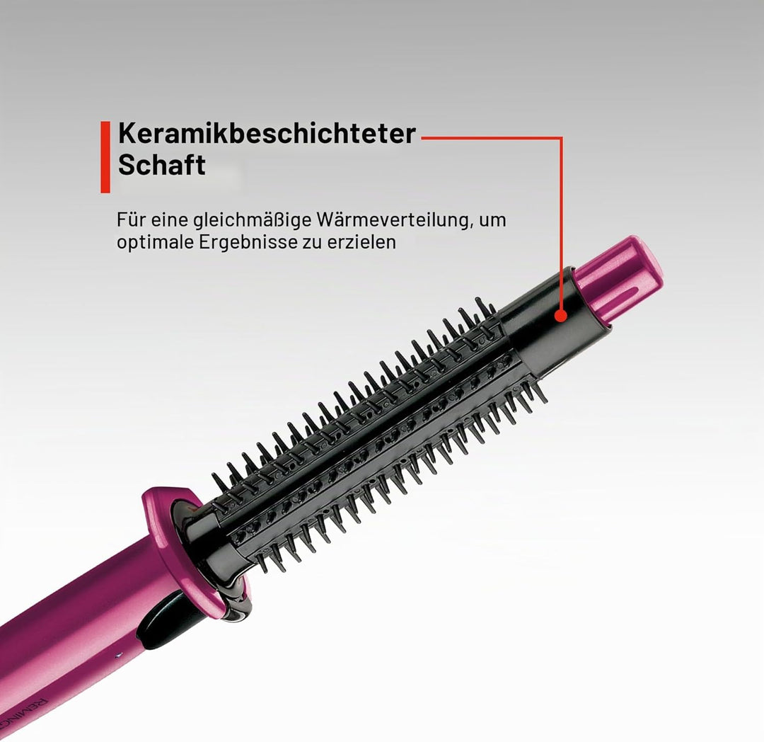 Remington heisse Rundbürste mit Dampf-System CB4N für Wellen, Locken und Volumen, pink/schwarz , 1er
