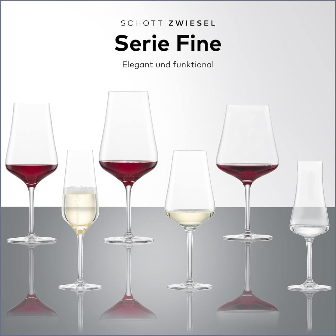 SCHOTT ZWIESEL Sektkelch Fine (6er-Set), stilvolle Champagner Gläser mit Moussierpunkt, spülmaschine