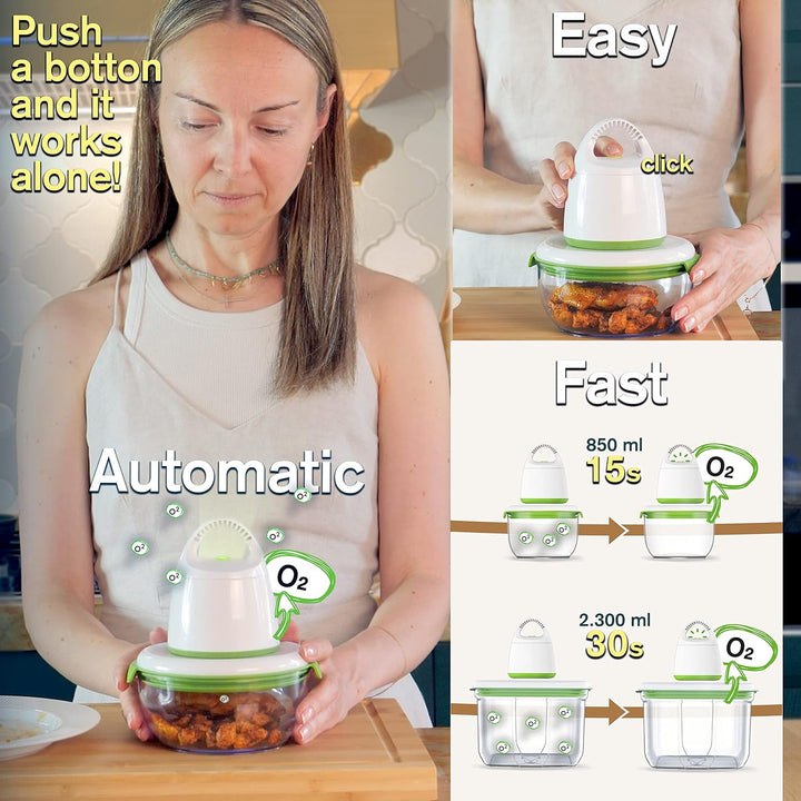 FOSA BARCELONA MIDI-STARTER-SET 3-teilig - BC30020 – Smarte Vakuum-Lebensmittelaufbewahrung – Vakuum