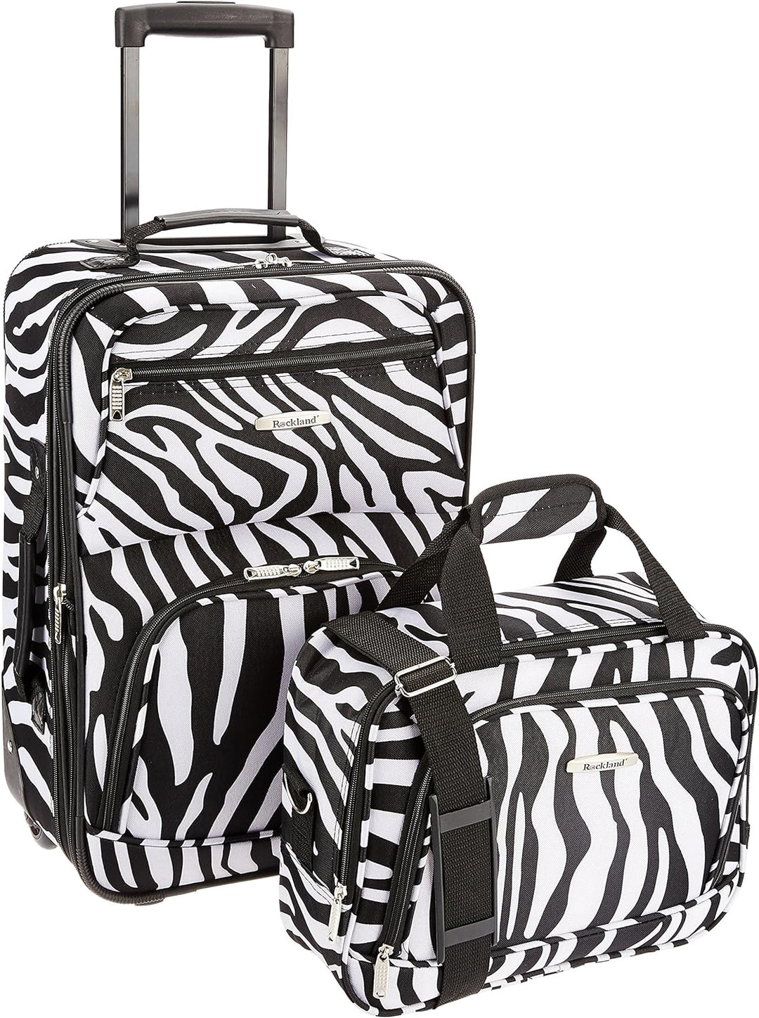 Rockland Fashion Softside Gepäck-Set, aufrecht stehend, Zebra, Einheitsgrösse, Fashion Softside Gepä