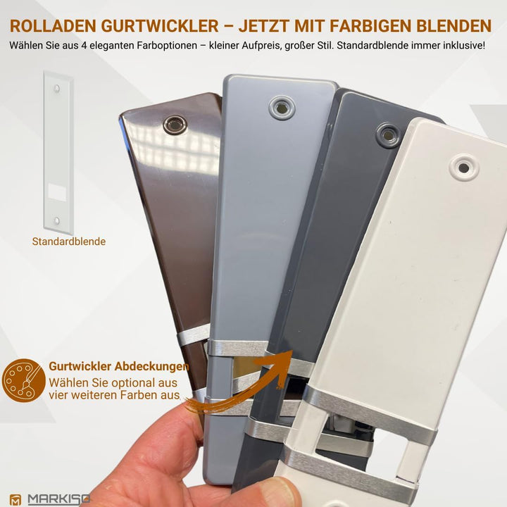 markiso® Rolladen Gurtwickler unterputz, Rollladen Aufwickler Lochabstand 160mm | 5 Stück | für Maxi