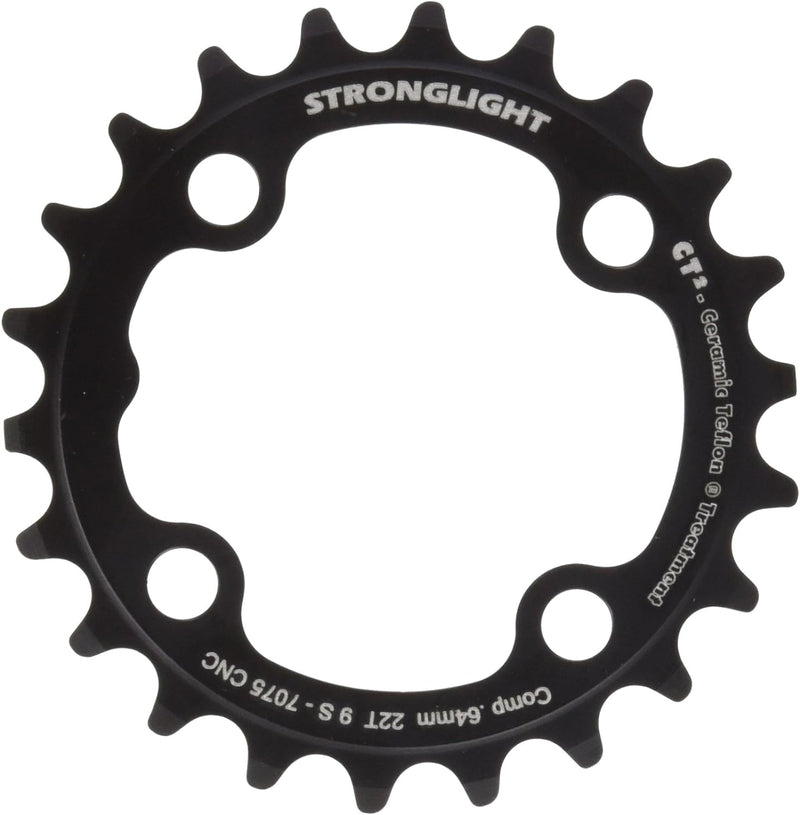 Stronglight Kettenblatt MTB 104/64 Ct 22 Schwarz, 22 Schwarz