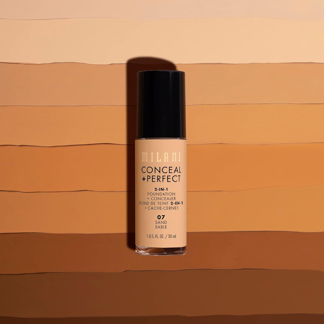 Milani C-M0-012-11 Conceal And Perfect 2 in 1 Foundation + Concealer Creamy Natural, 30 ml