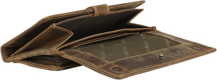 Greenburry Vintage Geldbörse Leder 18 cm (braun), braun