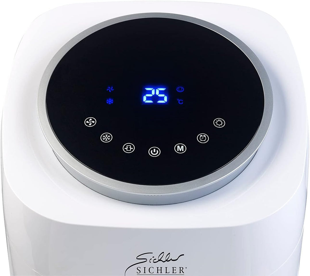 Sichler Haushaltsgeräte Ventilator mit Wasser: 3in1-Luftkühler, Luftbefeuchter, Ionisator, Touch, 6