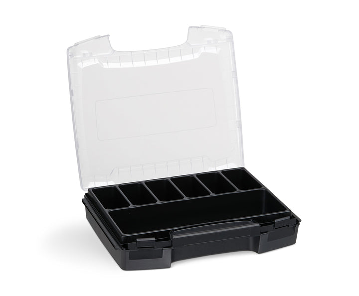 Sortimentsbox klein leer | i-BOXX (schwarz) mit 7-fach Einlage | Ideal für i-BOXX RACK & LS-BOXX | S