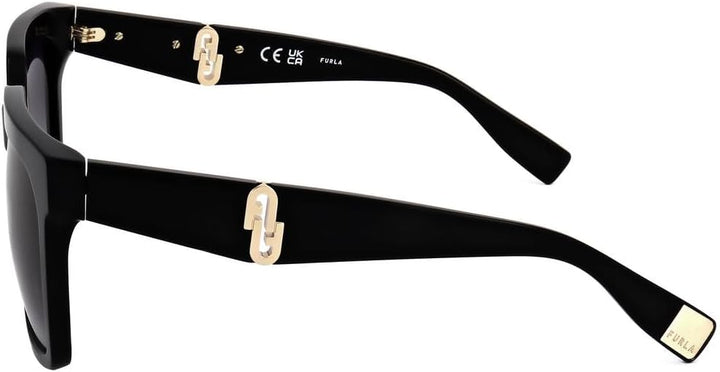 Furla Unisex Sunglasses 55 Schwarz, 55 Schwarz