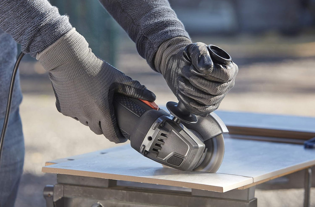 Black+Decker Winkelschleifer BEG210-QS (900 Watt, 115 mm Scheiben-ø, mit 3-Positionen-Zusatzhandgrif