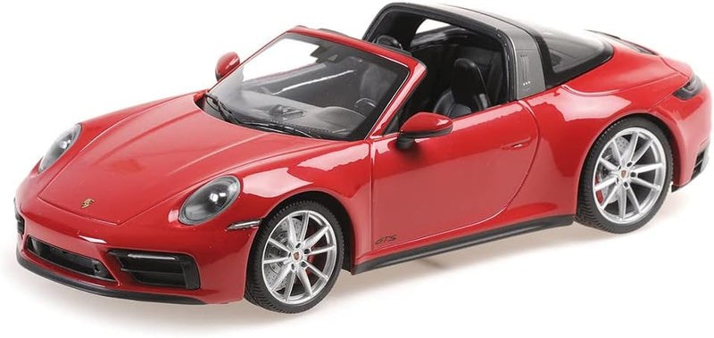 Minichamps 155061062 1:18 Porsche 911 (992) Targa 4 GTS-2021-Red Collectible Miniaturauto, rot