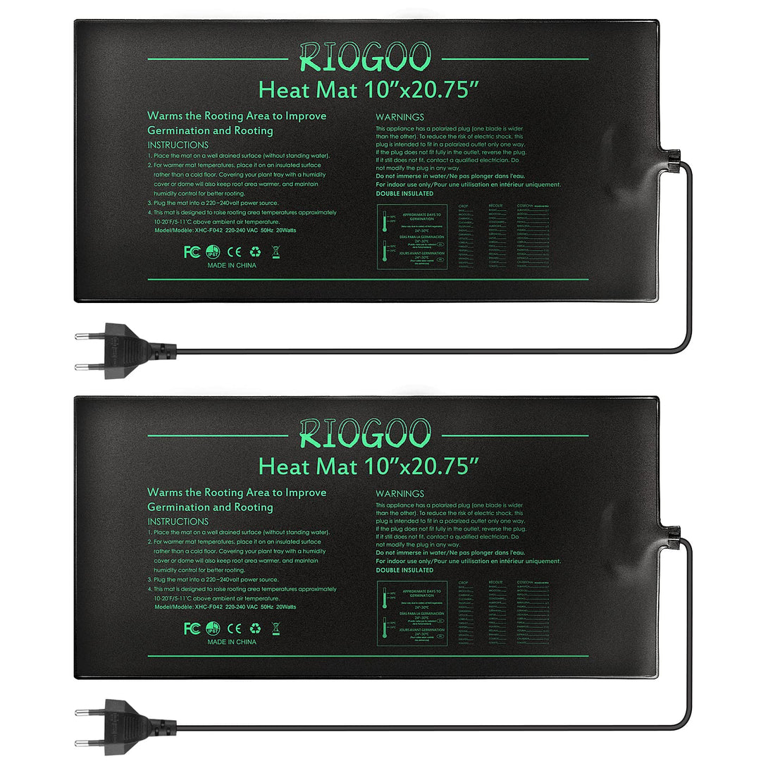 RIOGOO Heizmatte Wärmematte für Sämling Germination und Haustier,Wasserkultur-Samen-Reptil-Betriebsh