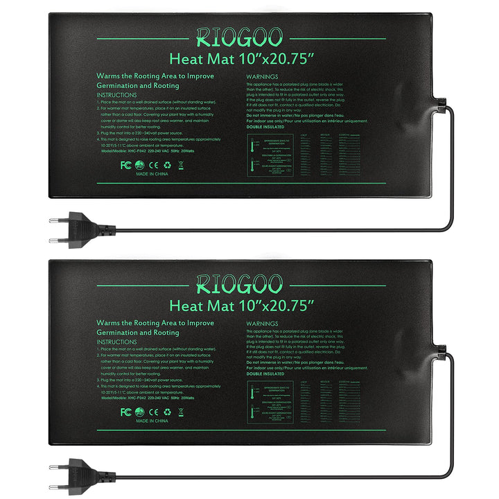 RIOGOO Heizmatte Wärmematte für Sämling Germination und Haustier,Wasserkultur-Samen-Reptil-Betriebsh