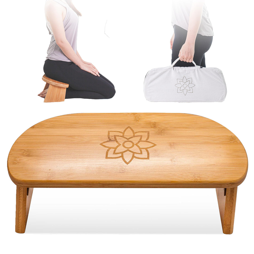 Mindful &amp; Modern Faltbare Meditationsbank | Verriegelung magnetische Scharniere | Holzkniende ergono