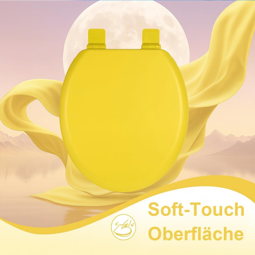 WC-Sitz Holzkern, Ｍatt – Soft-Touch &amp; ultraglatt (ohne Orangenhaut), Absenkautomatik &amp; Schnellversch