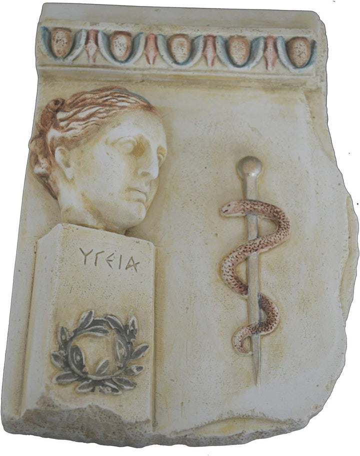 Hygieia Skulptur Relief Qualitäts Artefakt – Göttin der Gesundheit