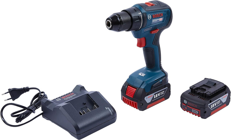 Bosch 101107866 GSR 18 V-55 Akku-Bohrschrauber, 18 Volt, 2 x 3.0 Ah (IEC) Li-Ion