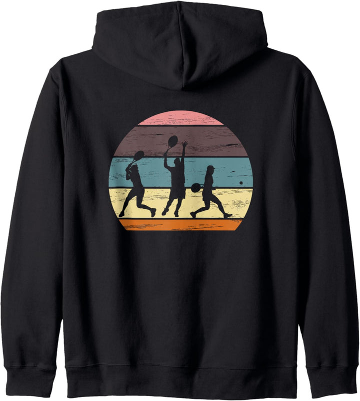 Tennis Tennisspieler Jahrgang Retro Kapuzenjacke