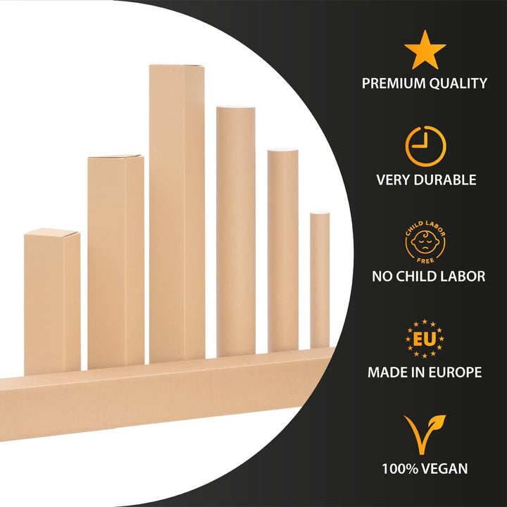 100 Versandhülse eckig 450x110x110 mm Faltkarton ohne Sperrgutzuschlag Versandrolle Versandrohr