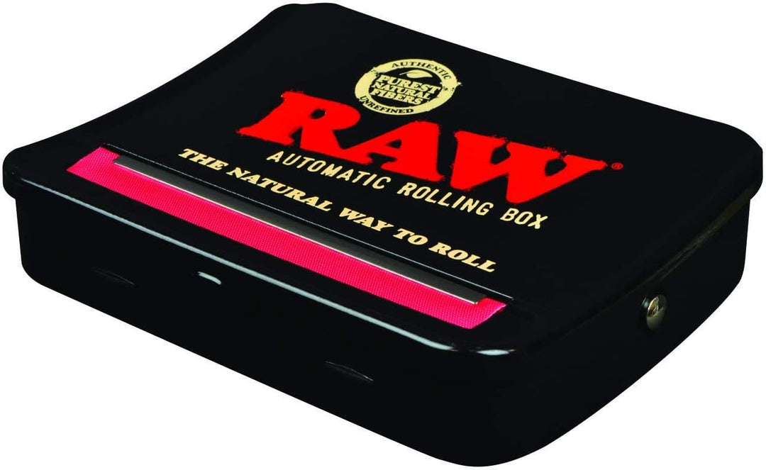 RAW Automatische Zigarettendrehmaschine, Metall, Schwarz, 79 mm, Klappe, Drehmaschine