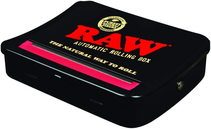 RAW Automatische Zigarettendrehmaschine, Metall, Schwarz, 79 mm, Klappe, Drehmaschine
