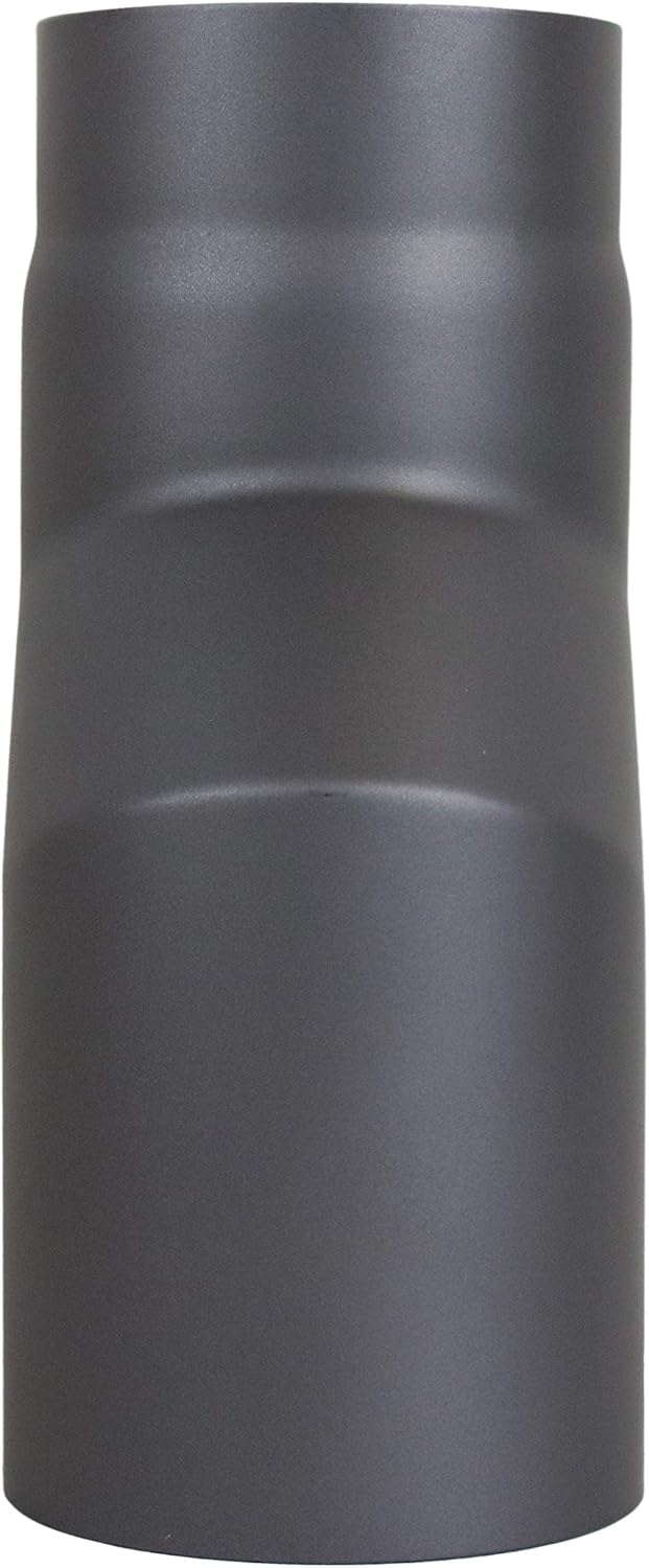 LANZZAS Ofenrohr Versatzbogen 60 mm, im Durchmesser, DN Ø 150 mm, Farbe: gussgrau - weitere Rohre au