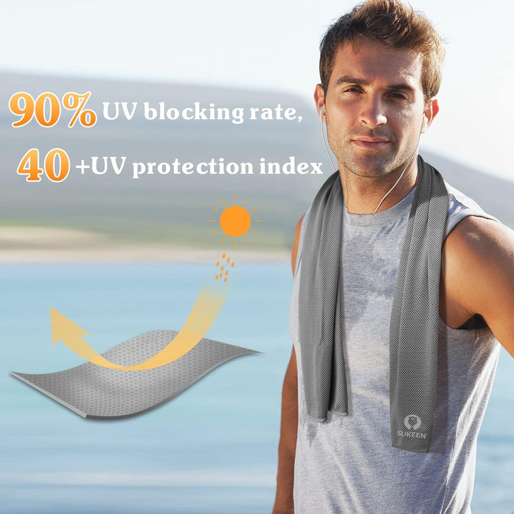 Sukeen Kühlendes Handtuch, Kühlhandtuch Cooling Towel, Gym Handtuch, Eishandtuch Kühltuch Hals, Kühl