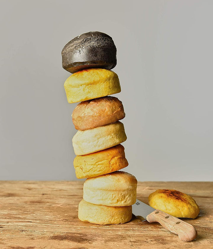 Lurch 85086 FlexiForm Burger Buns / Backform aus Silikon für 8,5 cm Pattys, 6-Fach, Braun Ø 8,5 cm B