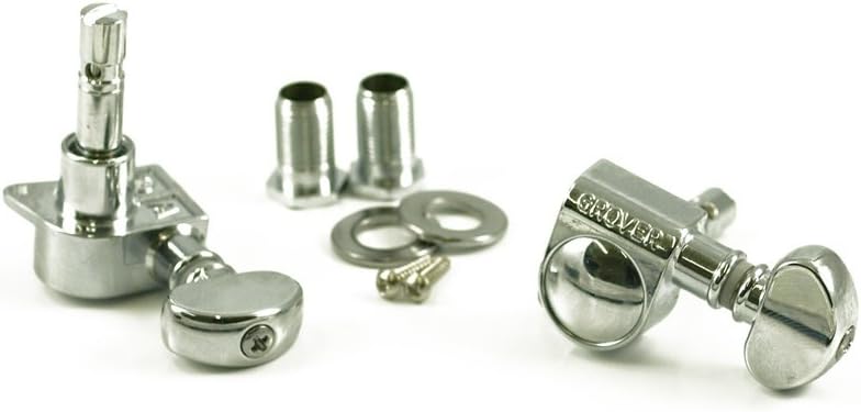 Grover 406C Rotomatic Mini-Saitenspanner, 3 pro Seite, Autoklemmmechanik, verchromt chrome, chrome