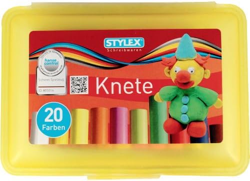 Stylex Knete, 20 Stangen in Kunststoffbox (10er Vorteilspack) 10 Knete, 10 Knete