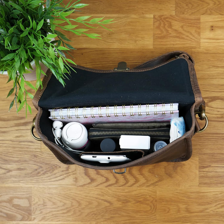 LECONI kleine Schultertasche Umhängetasche Damen Ledertasche Handtasche echtes Rindsleder 26x20x8cm