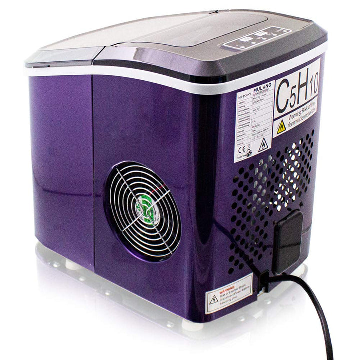 Eiswürfelmaschine Edelstahl Eiswürfelbereiter Eiswürfel Ice Maker Eis Maschine Icemaker (Violett)