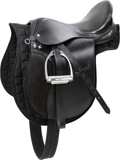 Kerbl 32285 Haflinger Sattelset,Katze, Pferd, schwarz Schwarz Haflinger: 17,5 Zoll, Schwarz Haflinge