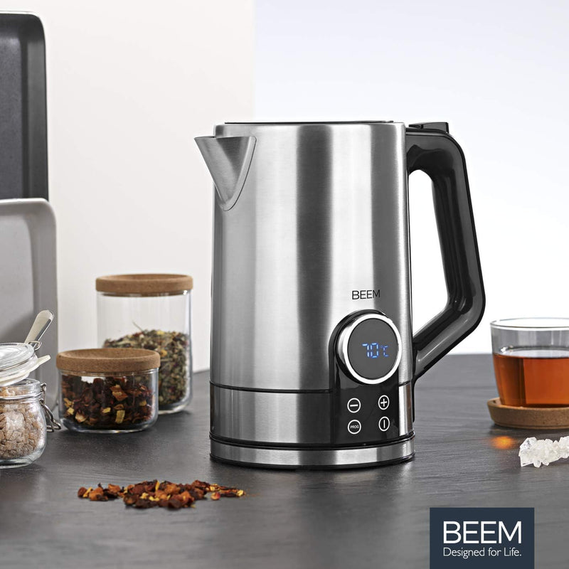 BEEM TEA-SWITCH Wasserkocher mit Temperatureinstellung & 1,7l Volumen | Temperaturwahl 40-100°C & Te