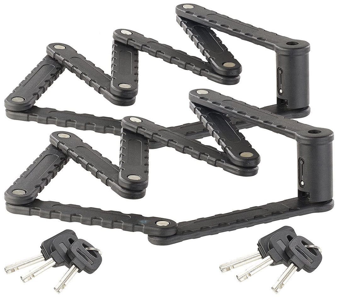 AGT Faltbügelschloss: 2er Pack Fahrrad- &amp; Motorrad-Faltschloss, 3,5-mm-Stahl, 97 cm (Fahrradfaltschl
