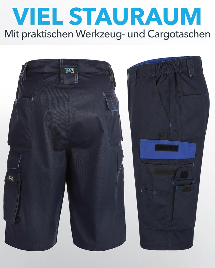 TMG Arbeitsshorts Herren Finesse - leichte Cargo Bundhose kurz aus robustem Baumwoll-Polyester-Mix m