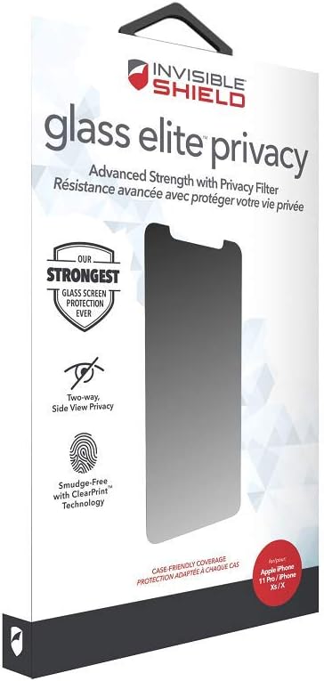 InvisibleShield Glass Elite Privacy for Apple iPhone 11 Pro, iPhone 11 Pro