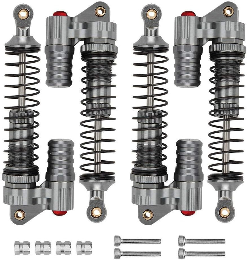 Drfeify RC Auto Stossdämpfer, 4 Stücke Anti-Schock Leichtgewichts Hydraulischer Metall Dämpfer () Pl