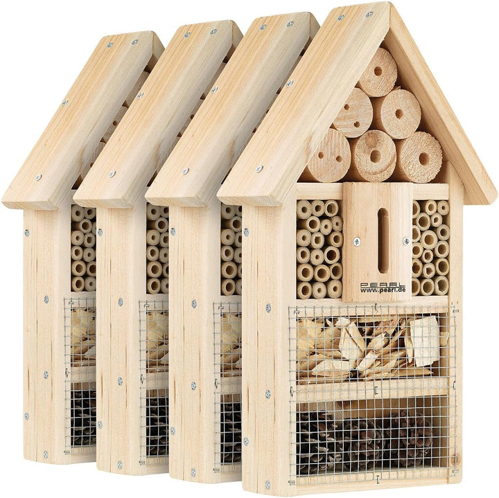PEARL Bienenhotel: 4er-Set Insektenhotel-Bausätze, Nisthilfe und Schutz für Nützlinge (Insektenhotel