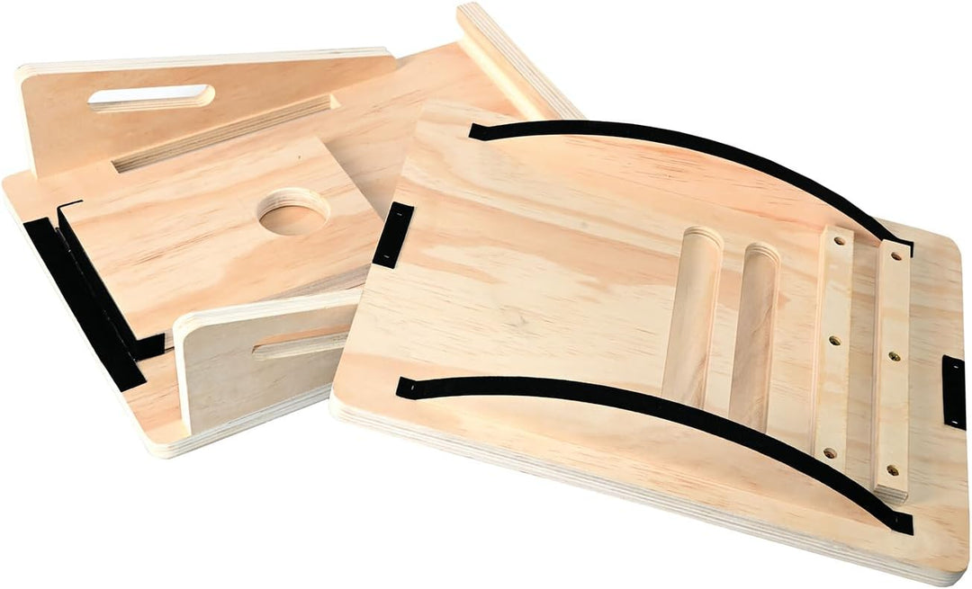 F2 Balance Board Step Board Multi Trainingsgerät Verstellbar Holz - Mobility Board Heimtraining Schr