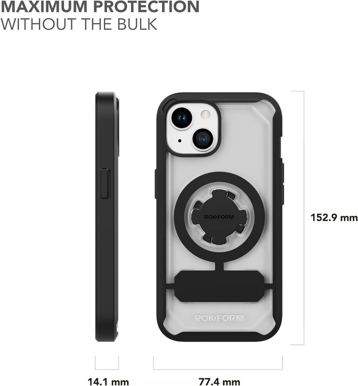 ROKFORM Rokform - iPhone 15 Hülle, Crystal Series, magnetische klare iPhone 15 Hülle mit RokLock Dre