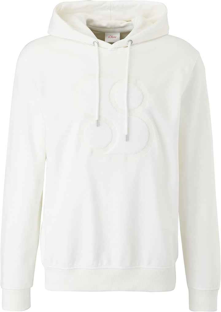 s.Oliver Herren Sweatshirt Langarm S Weiss, S Weiss