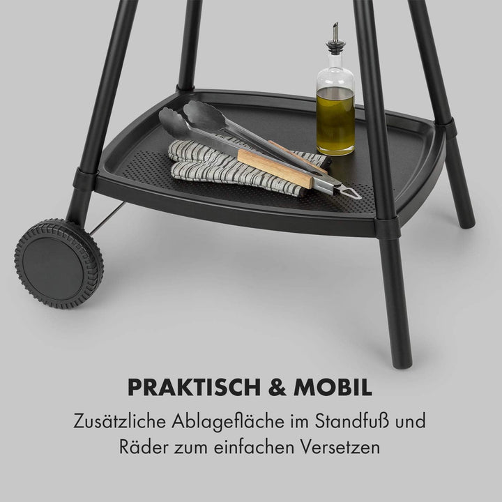 Klarstein Gatsby Elektrogrill Standgrill Tischgrill, Leistung: 2000 W, EasyGrill Concept, Grillfläch