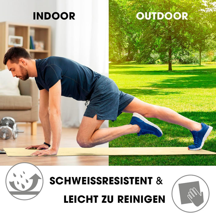 #DoYourFitness Fitnessmatte rutschfest | 183x61cm oder XXL 190x100cm | 0,8-2cm hoch | Gelenkschonend