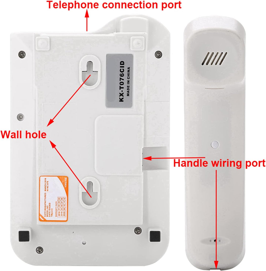 Kabelgebundenes Telefon, an der Wand Montierbare Festnetztelefone Batterie Muss Nicht Installiert We