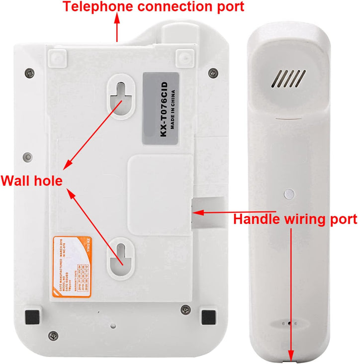 Kabelgebundenes Telefon, an der Wand Montierbare Festnetztelefone Batterie Muss Nicht Installiert We