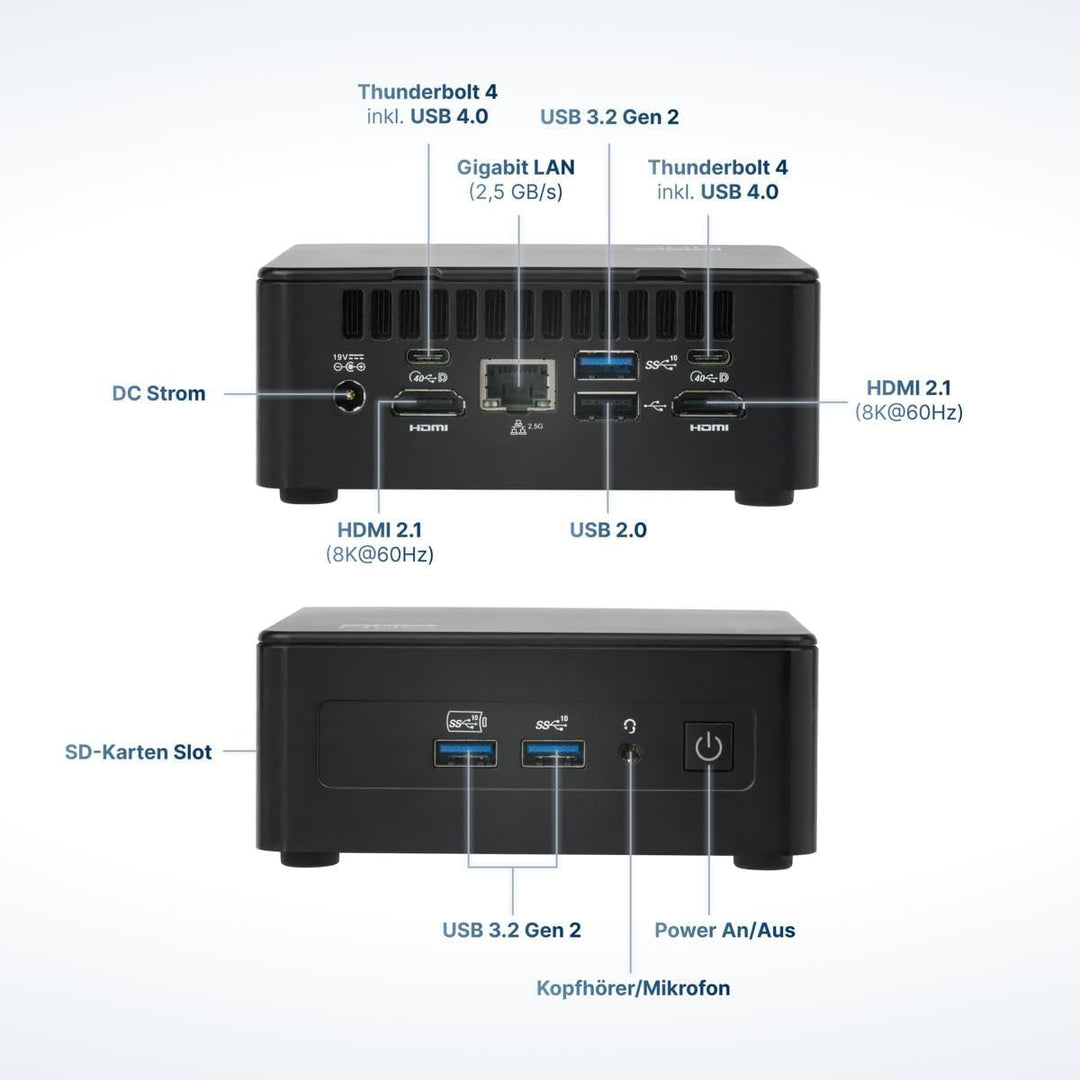 Pro Intel® Core-i7 13. Gen. • NUC13 Pro Barebone • 10 Kerne, bis zu 5,0GHz • Thunderbolt 4 • WiFi 6E