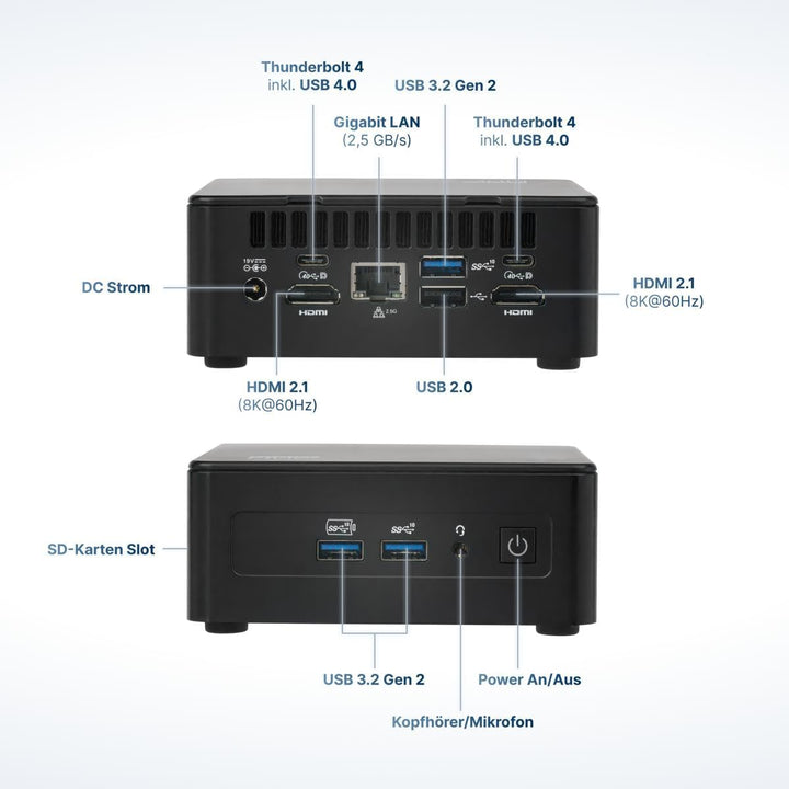 Pro Intel® Core-i7 13. Gen. • NUC13 Pro Barebone • 10 Kerne, bis zu 5,0GHz • Thunderbolt 4 • WiFi 6E