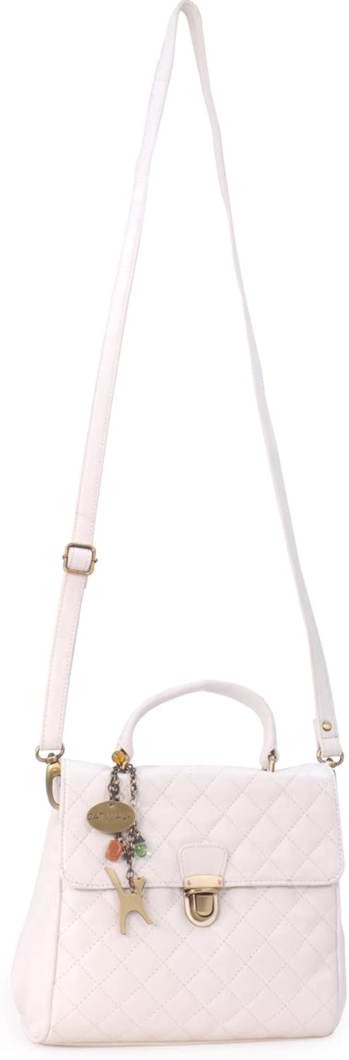 Catwalk Collection Handbags - Gesteppte Leder - Handtasche/Schultasche/Henkeltasche - Handtasche mit