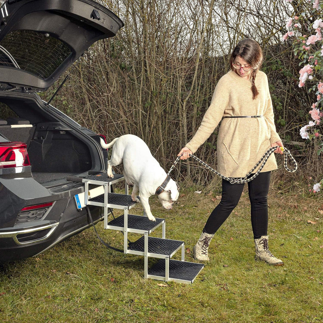 ONVAYA® Hundetreppe faltbar | 5 Stufen | Hunderampe Einstieghilfe für Autos oder hohe Betten | klapp